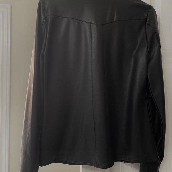 GUESS Faux Leather Button Up Jacket - Size Small - Picture 9 of 9